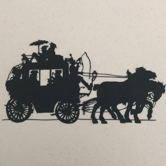 🔥ON SALE🔥Carriage Ride💖 Handmade PaperCut Silhouette Scherenschnitte 🔥Decor - Picture 1 of 5
